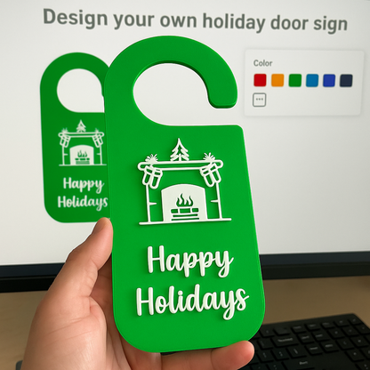 Customize Your Holiday Door Hanger