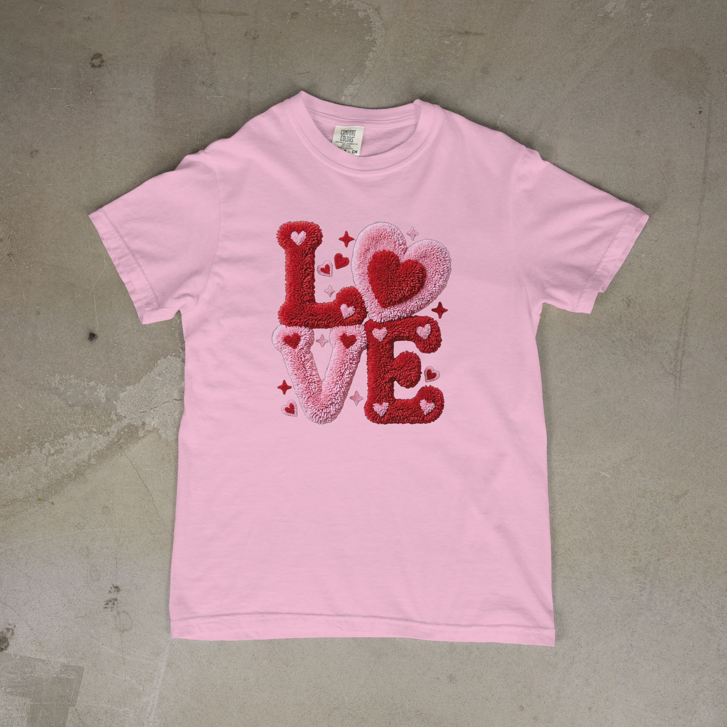 LOVE Valentines Day T-Shirt 3D effect