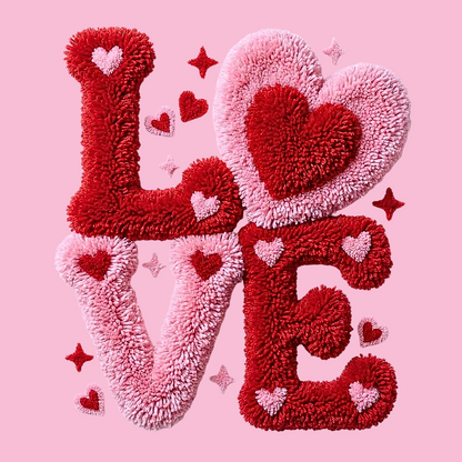 LOVE Valentines Day T-Shirt 3D effect
