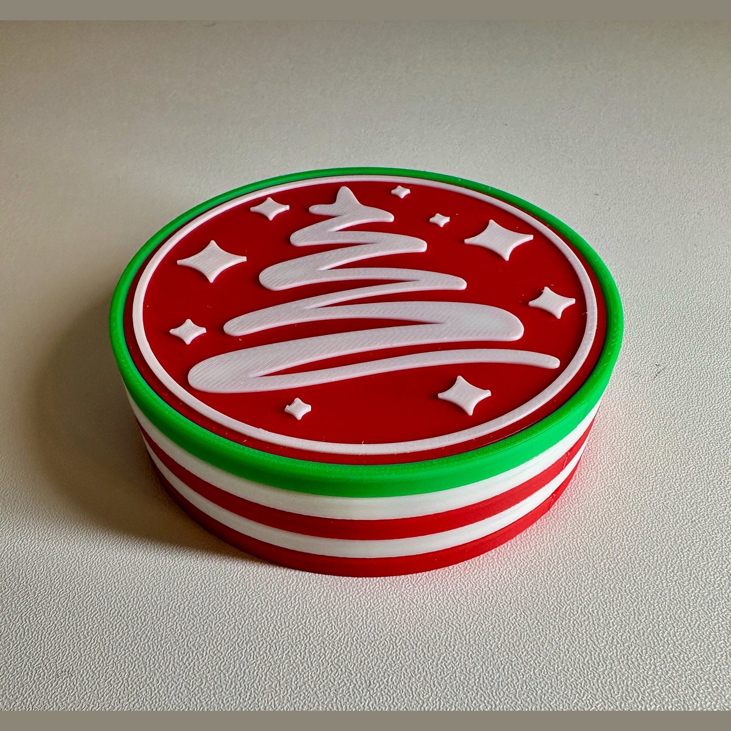 Christmas Coaster Set Festive -  Magic magnets stack for storage